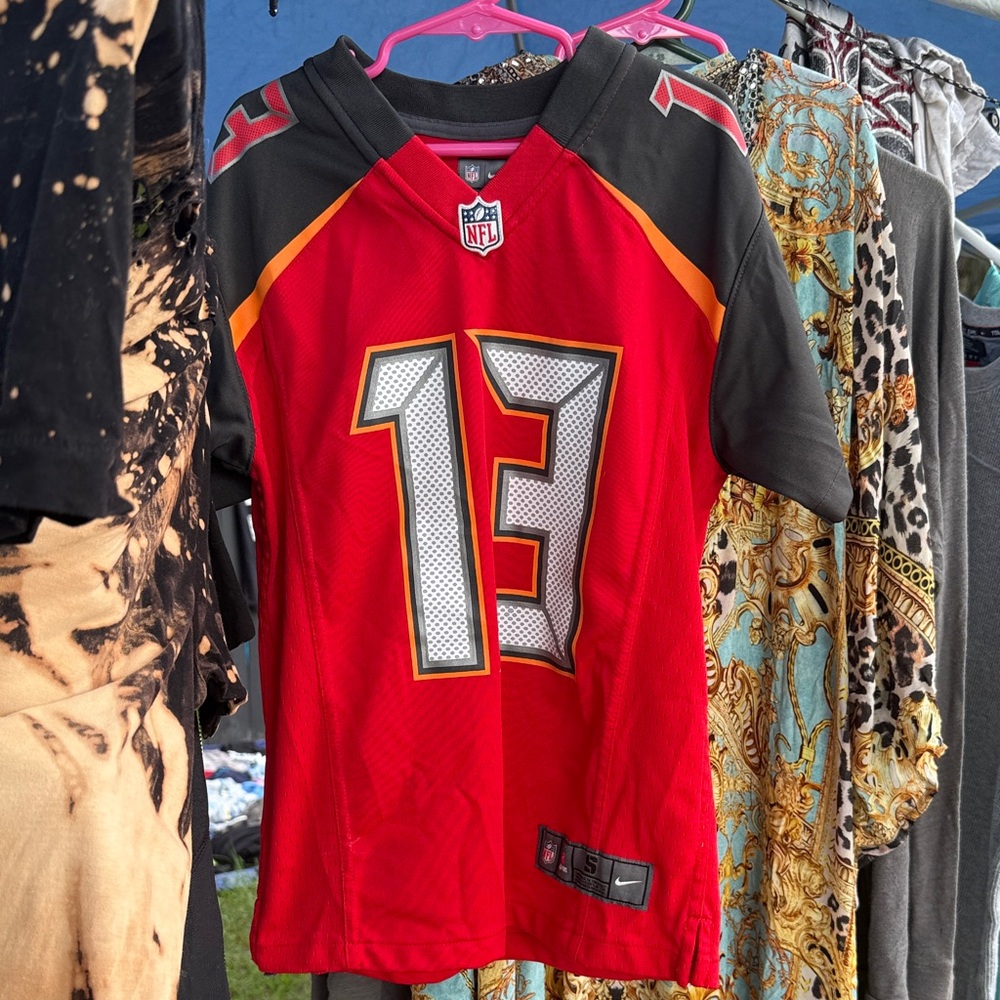 Nike Kids Red and Black NFL Jersey